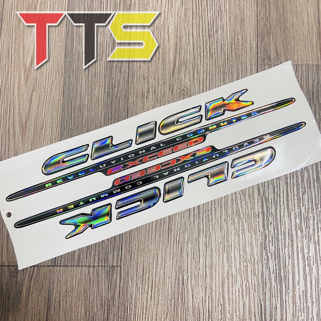 Bộ tem xe Honda CLICK 110cc chất liệu nhựa nổi dán trang trí dàn áo đời 2008, 2009, 2010