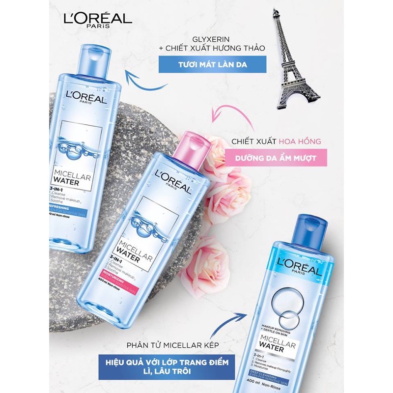  Nước tẩy trang Loreal - L'Oreal Paris 3-in-1 Micellar Water