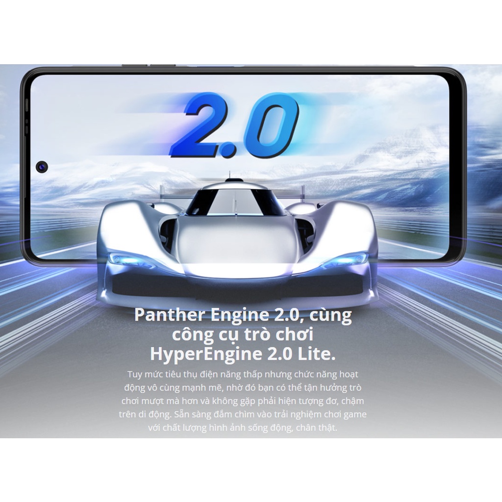 Điện thoại Gaming Tecno POVA 3 (6+5GB)/128GB - Helio G88 | 7000 mAh | Sạc nhanh 33W