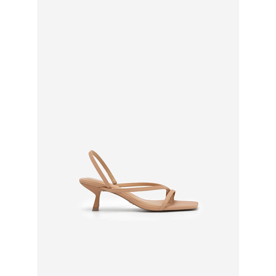 Vascara GIÀY SANDAL SLINGBACK QUAI NGANG PHỐI KẸP - SDN 0718 - MÀU BE
