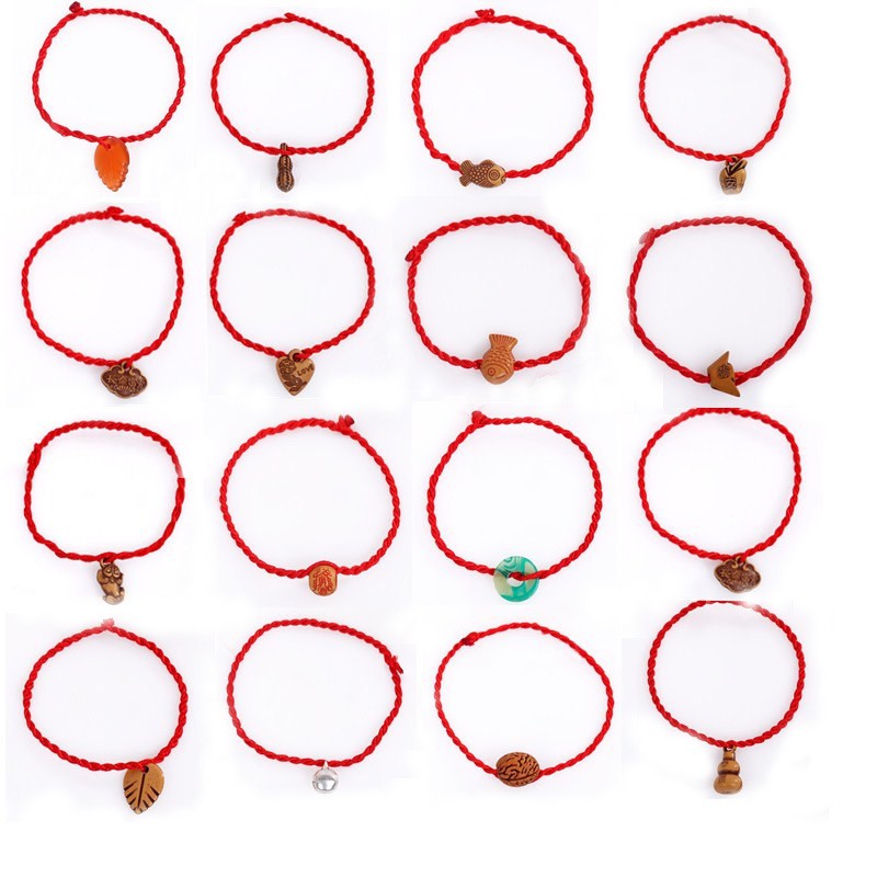 [Deal 1K] Vòng Dây Chỉ Đỏ Hoạ Tiết Giao Ngẫu Nhiên P087
