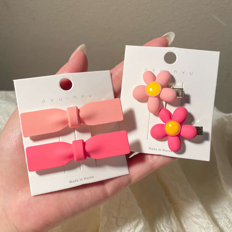 Kẹp Tóc Mỏ Vịt Màu Hồng Thiết Kế Mới Thời Trang Mùa Hè Dành Cho Nữ 2022