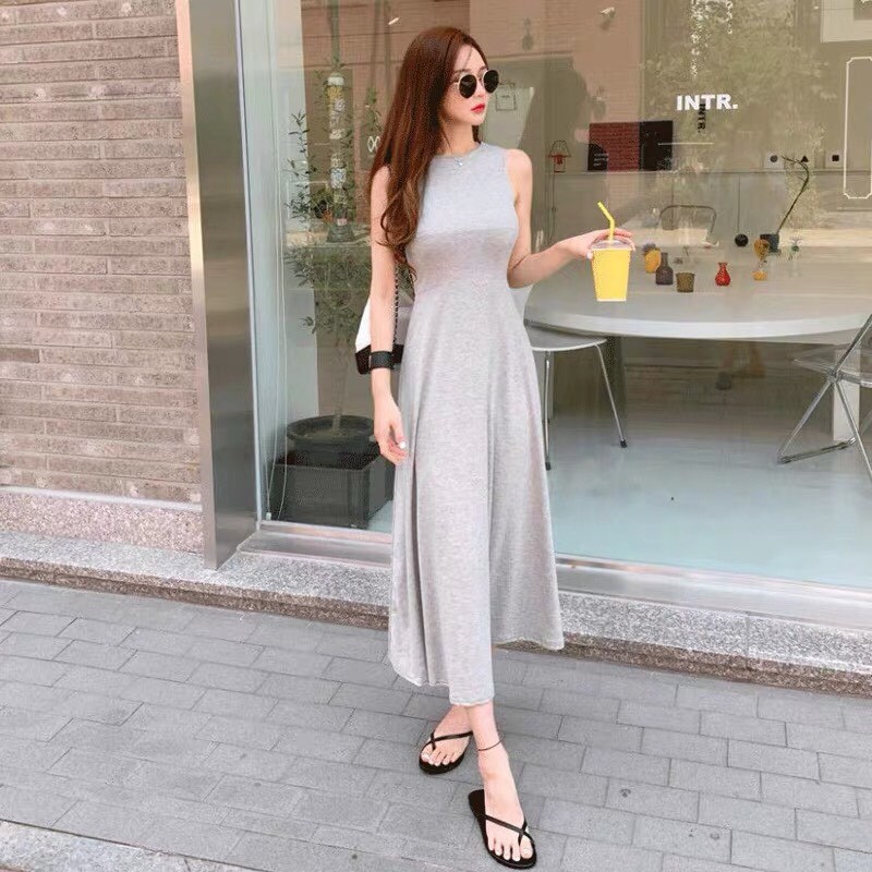 BÁN SỈ VÁY COTTON MIDI DÁNG XÒE