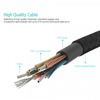 Cáp Sạc Rock 3 Trong 1 Version A ( 1 cổng Micro USB + 2 cổng Lightning)
