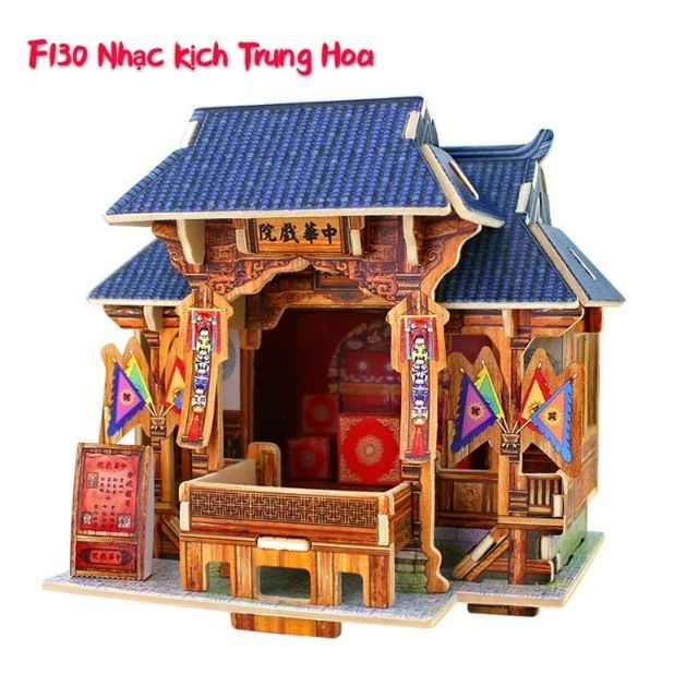 Mô hình nhà gỗ lắp ráp 3D theo khớp - Phong cảnh Trung Quốc F128 F129 F130 F131
