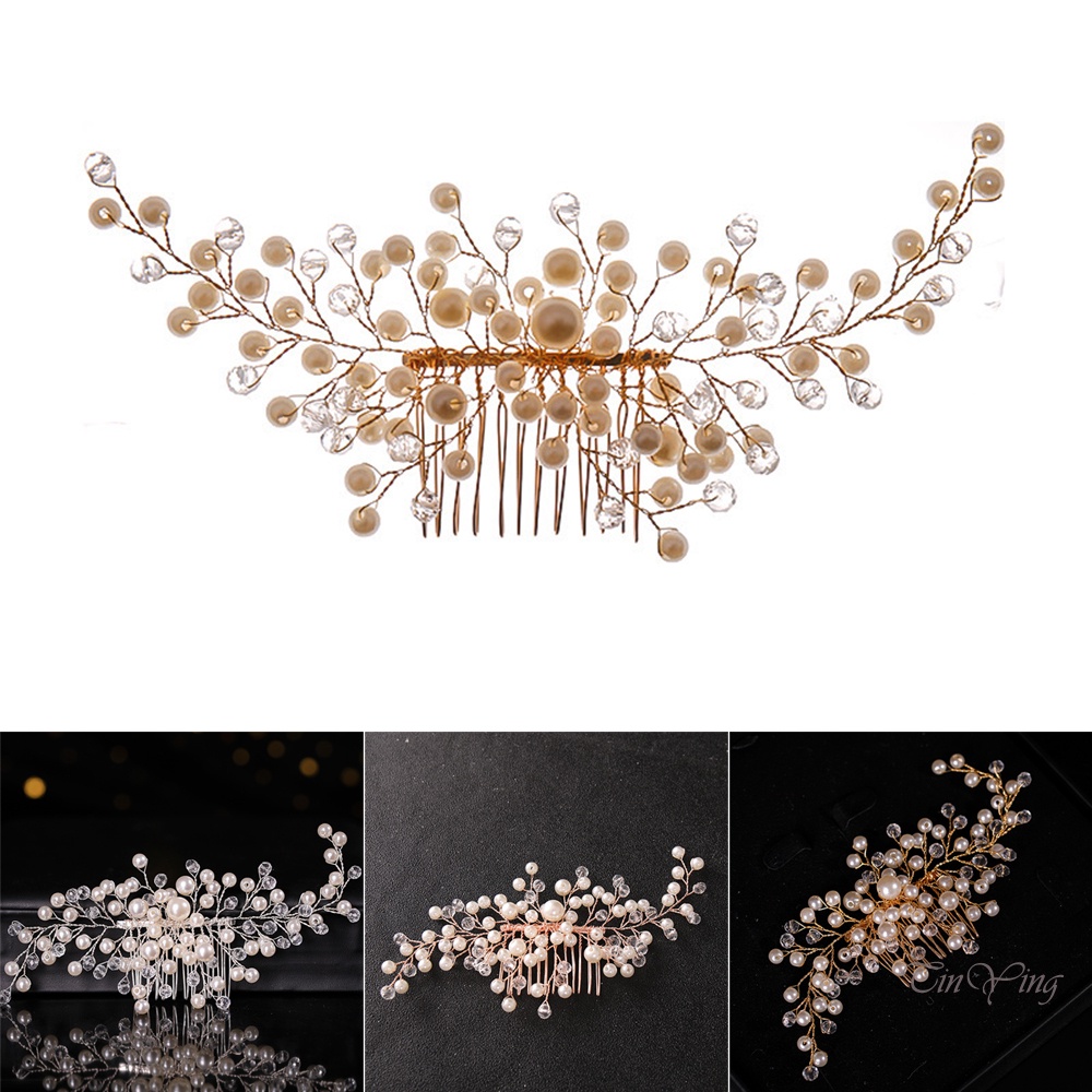 GETNOIVAS Trâm Cài Tóc Đính Ngọc Trai Cổ Điển Thời Trang Cho Nữ