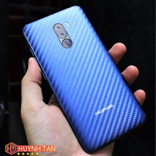 Miếng dán decal carbon mặt sau Xiaomi Pocophone F1 chống trầy mặt lưng, chống bám vân tay