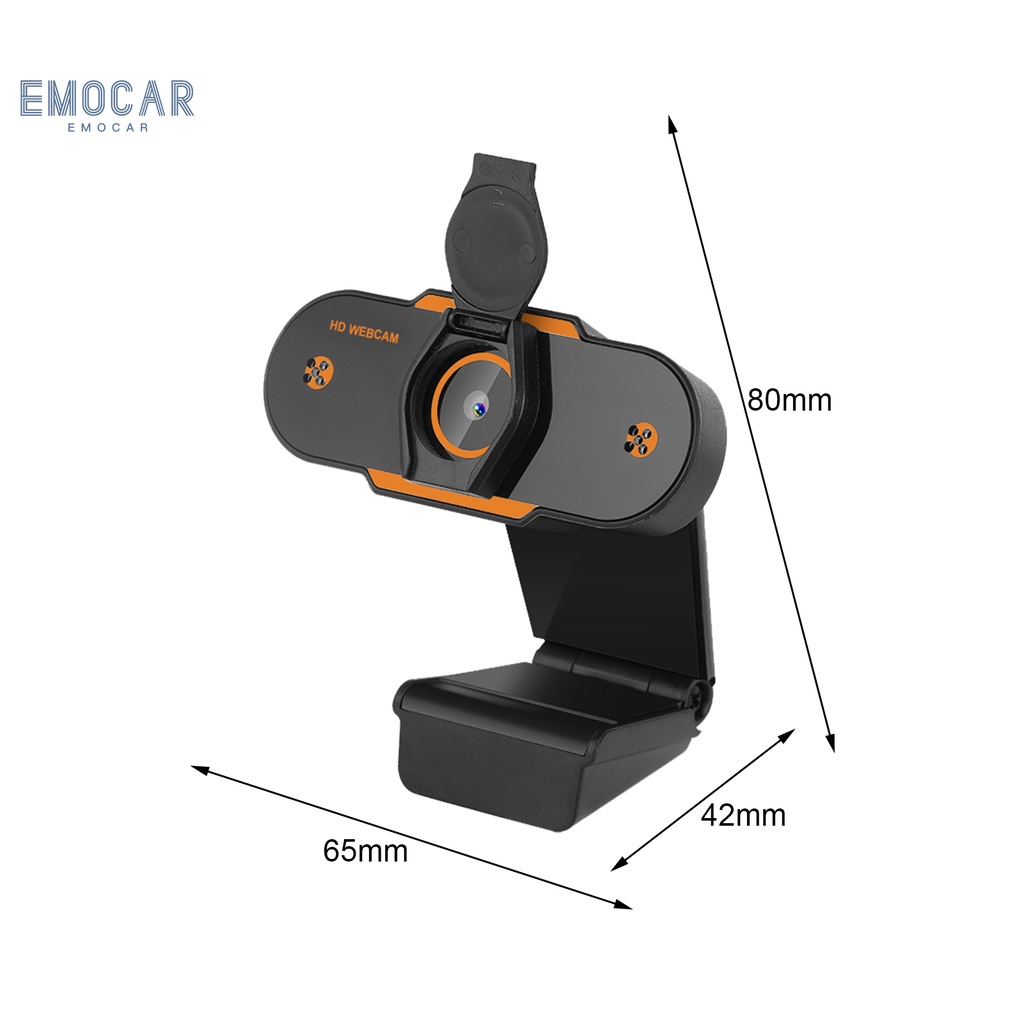 Webcam USB mini kèm vỏ bọc chống bụi có micro tiện dụng cho phát sóng trực tiếp | BigBuy360 - bigbuy360.vn