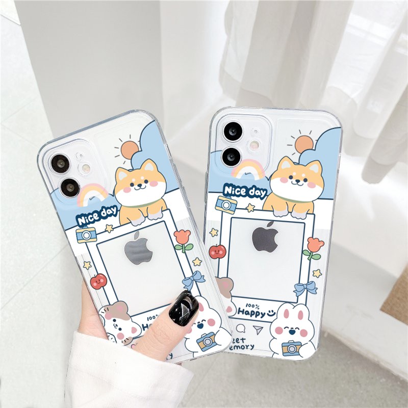 Ốp lưng iphone trong cạnh vuông BVC Shiba nhét ảnh 6plus/6/6splus/7/7plus/8/8plus/x/11/12/pro/max/plus/promax-Awifi D1-7 | BigBuy360 - bigbuy360.vn