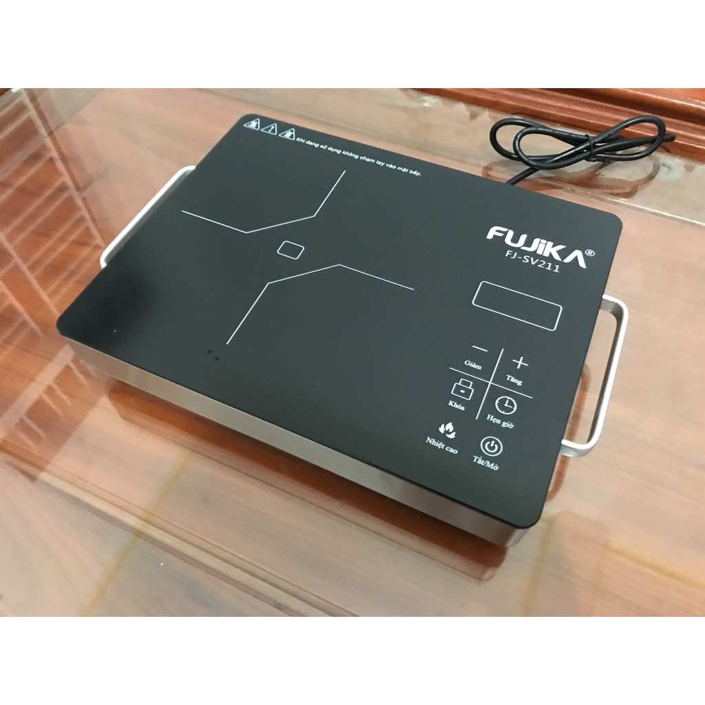 Bếp hồng ngoại 2000w Fujika FJ-SV211 mặt kính cường lực không kén nồi, có thể nướng trực tiếp trên bếp