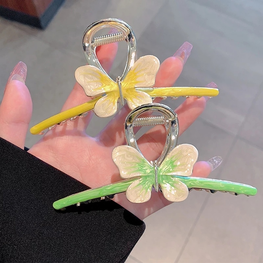 Kẹp Tóc Kim Loại Màu Vàng Hình Bướm Kiểu Hàn Quốc Cho Nữ