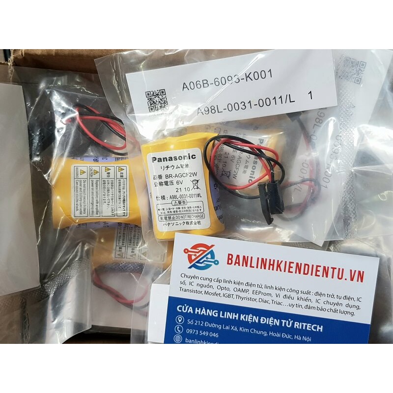 BR-AGCF2W Pin A98L-0031-0011 6V Cho Máy CNC Fanuc Zắc Đen