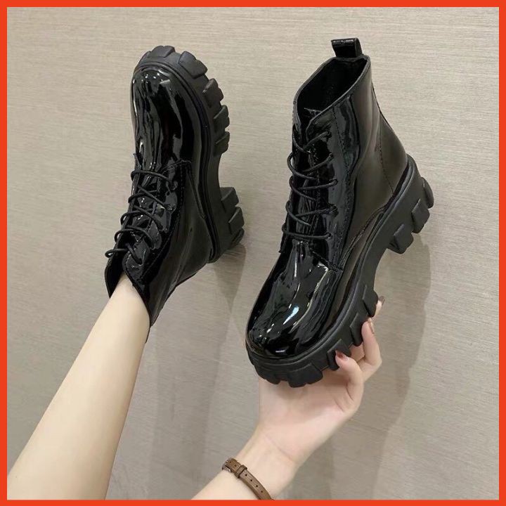 Giày Bốt Nữ Cổ Thấp Dáng Hàn Quốc Siêu Hot Giày Bốt Chiến Binh | BigBuy360 - bigbuy360.vn