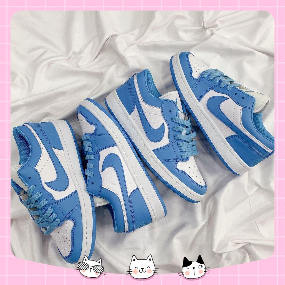 Giày jordan cổ thấp xanh dương nam nữ hàng cao cấp full box bill