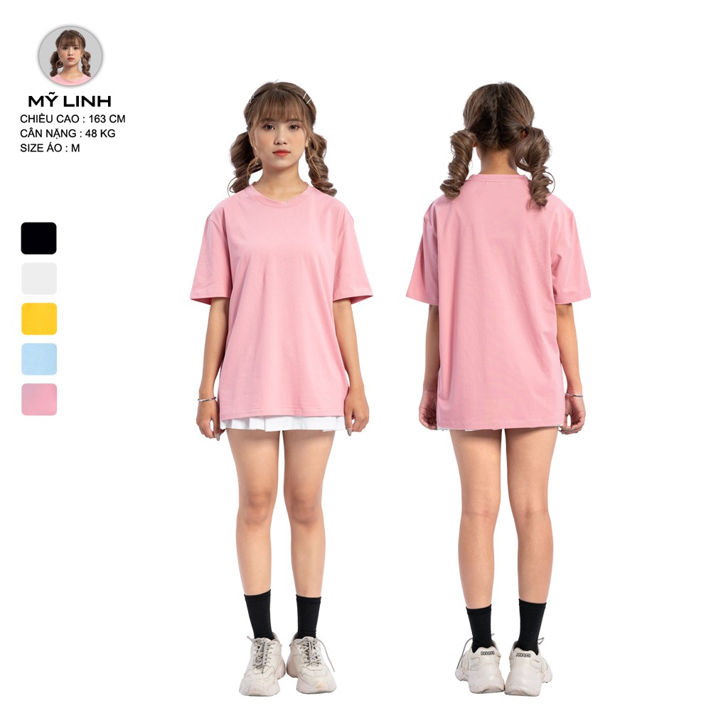 Áo Thun Tay Ngắn Nữ Nam ATR01 [SIGNATURE FULL BOX] Outfitters Trơn Form Suông 100 Cotton 4 Chiều Local Brand