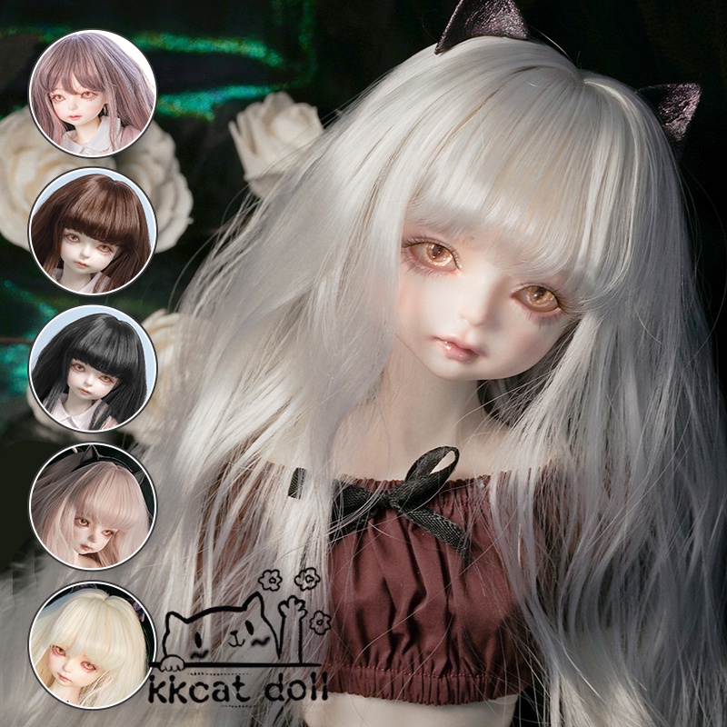 Kk Bộ Tóc Giả Xoăn DW004 bjd Cho Búp Bê Tỉ Lệ 1 / 3