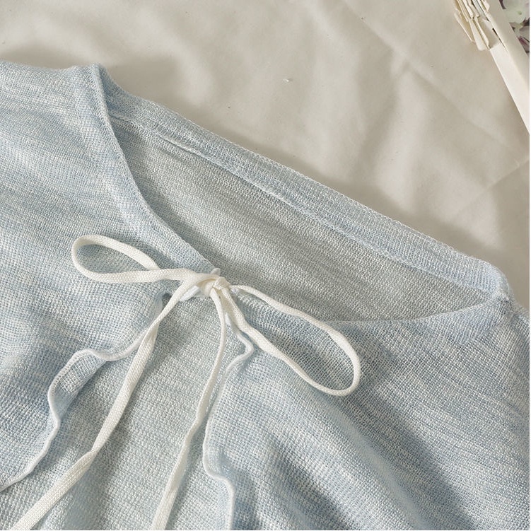 Áo Khoác cardigan Dệt Kim Mỏng Chống Nắng Dáng Ngắn Thời Trang Mùa Hè Cho Nữ