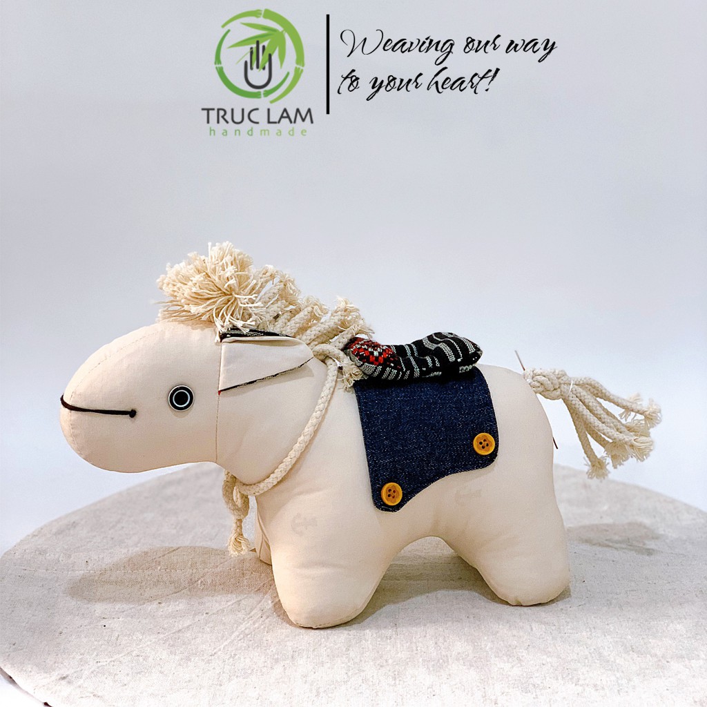 Đồ Chơi Cho Bé Thú Nhồi Bông Hình Con La Vải Denim Bông Gòn Cao Cấp Cỡ Nhỡ - Trúc Lâm Handmade