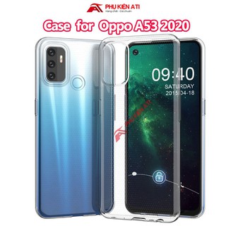Ốp lưng Oppo A53 2020- Dẻo-Trong suốt- Loại dày lâu ố vàng