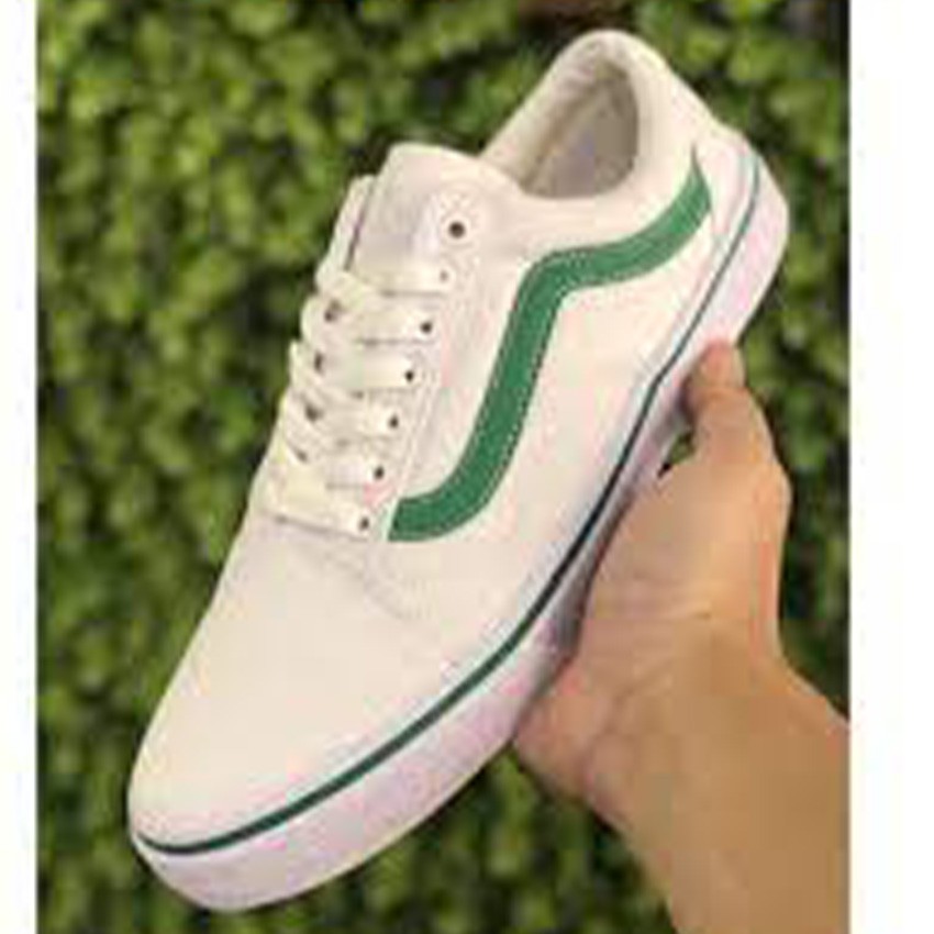 Giày thể thao  old Skool trắng sóng xanh  Cho Cả Nam Và Nữ / Hotgirl99 | BigBuy360 - bigbuy360.vn