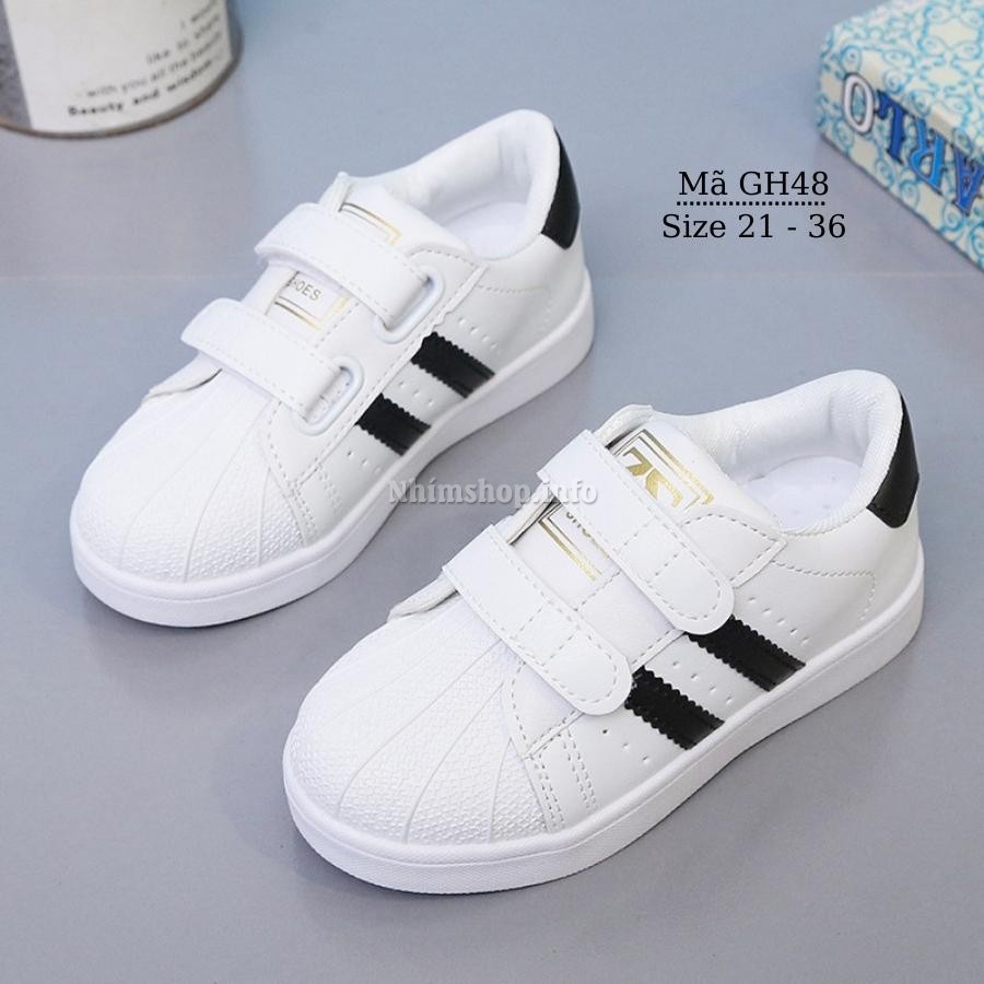 Giày cho bé tập đi trẻ em 1 đến 2 tuổi da mềm cao cấp êm nhẹ quai dán đế êm chống trơn trượt mùa hè phong cách Hàn GH48