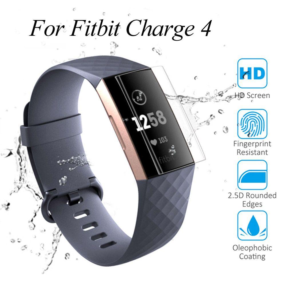 MYRONGVN Miếng Dán TPU Trong Suốt Bảo Vệ Màn Hình Đồng Hồ Thông Minh Fitbit Charge 4