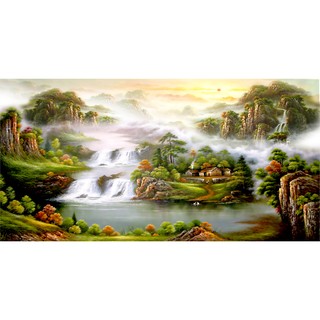 Tranh dán tường VTC Sơn thủy hữu tình LunaTM-0015 kim sa