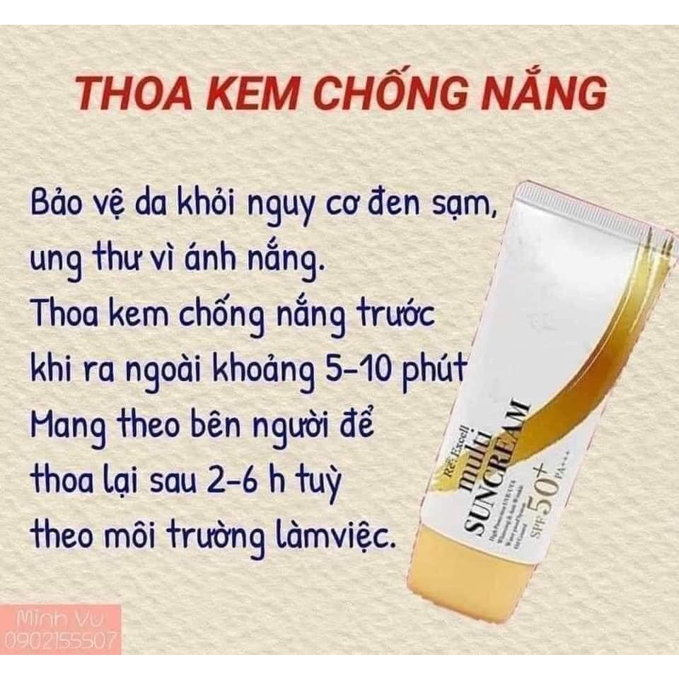 Kem chống nắng ✈FREESHIP✈ Kem chống nắng vật lý Multi Suncream, tự tin ra ngoài cho phái nữ.