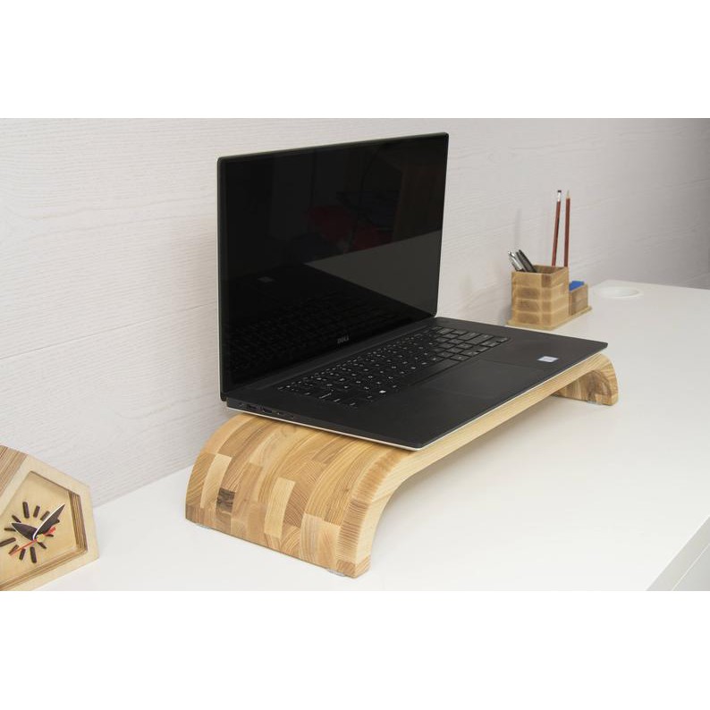 Kệ Gỗ Kê Màn hình máy tính / Laptop TiTi Wood LS06 thiết kế cong cao cấp