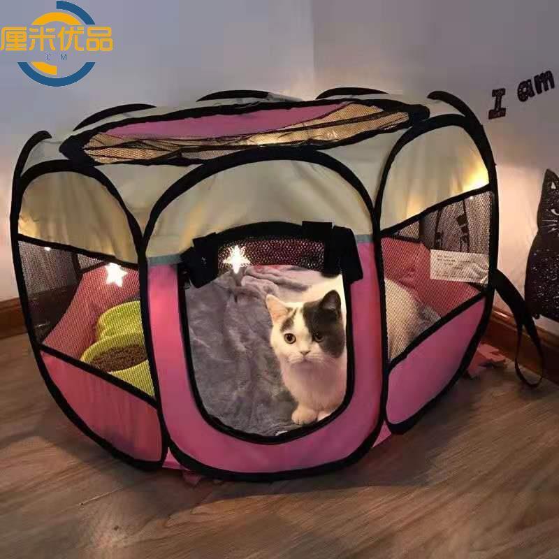 mèo Phòng sinh mang thai sản xuất bất động hộp ổ đẻ đóng chuồng cung cấp đầy đủ bộ lều nuôi chó