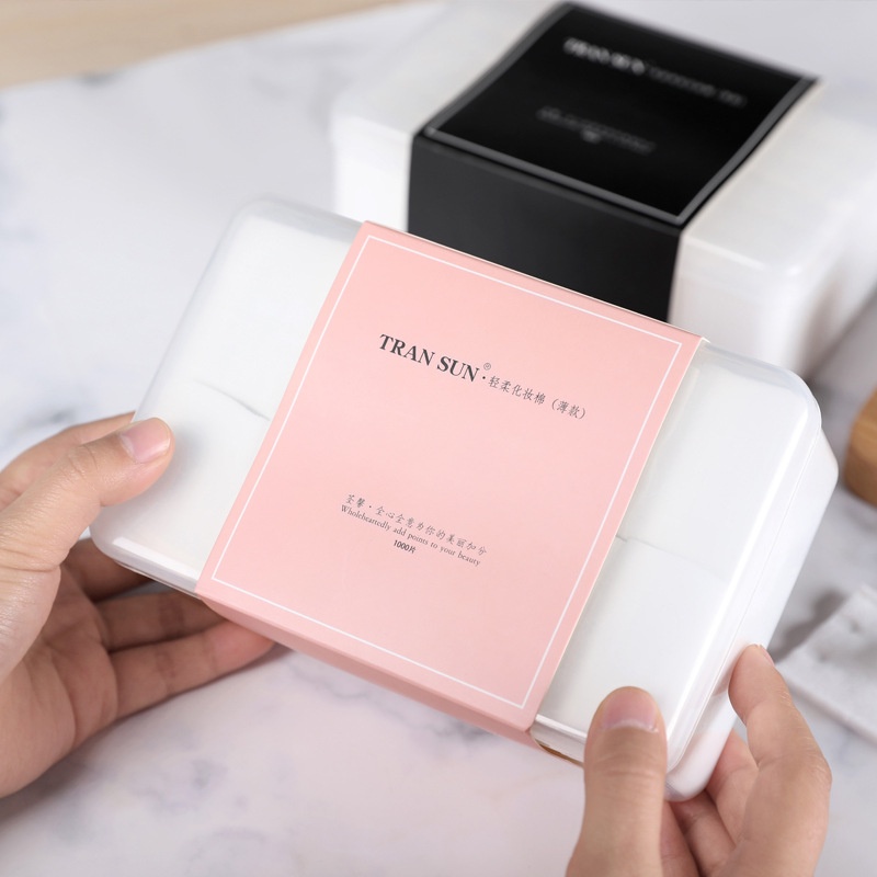 [Hàng mới về] Hộp 1000 bông tẩy trang mỏng dạng nén tiết kiệm nước tiện lợi