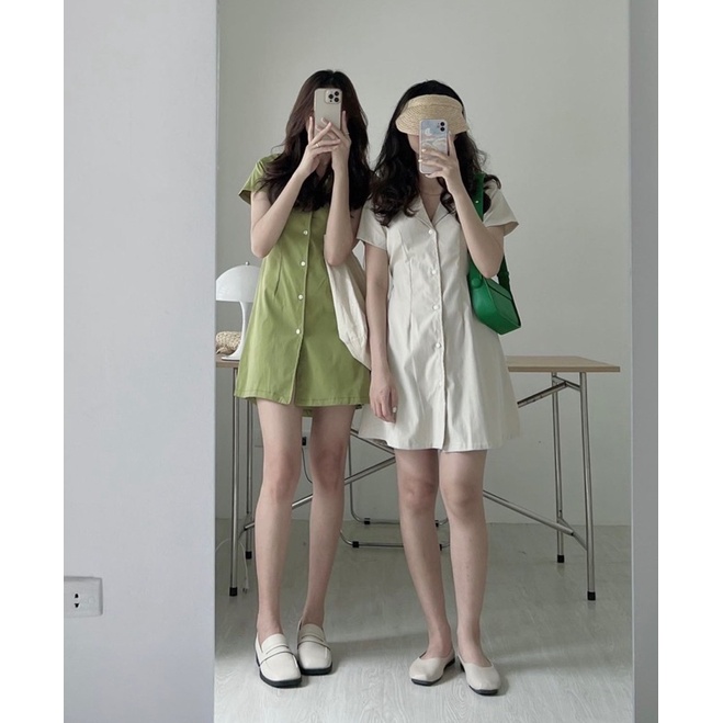 ĐẦM CỔ VEST BASIC 5 MÀU (ảnh thật)