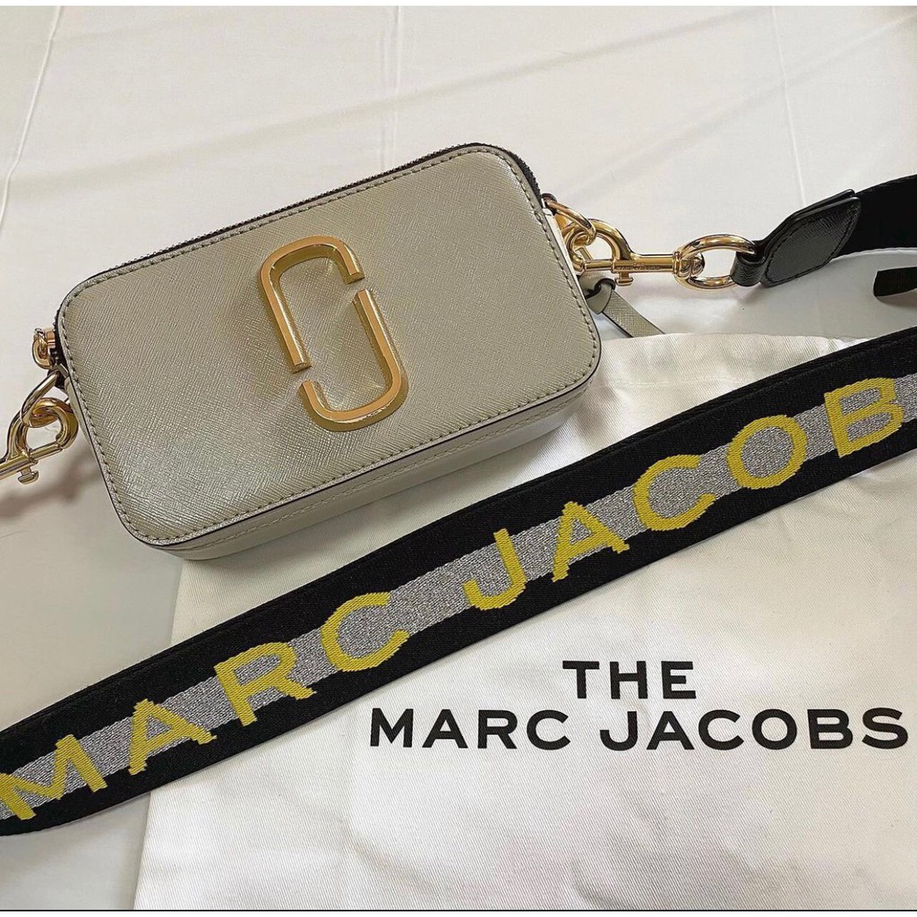 Túi xách nữ chính hãng Marc Jacobs xám, Trắng và xanh size 18cm