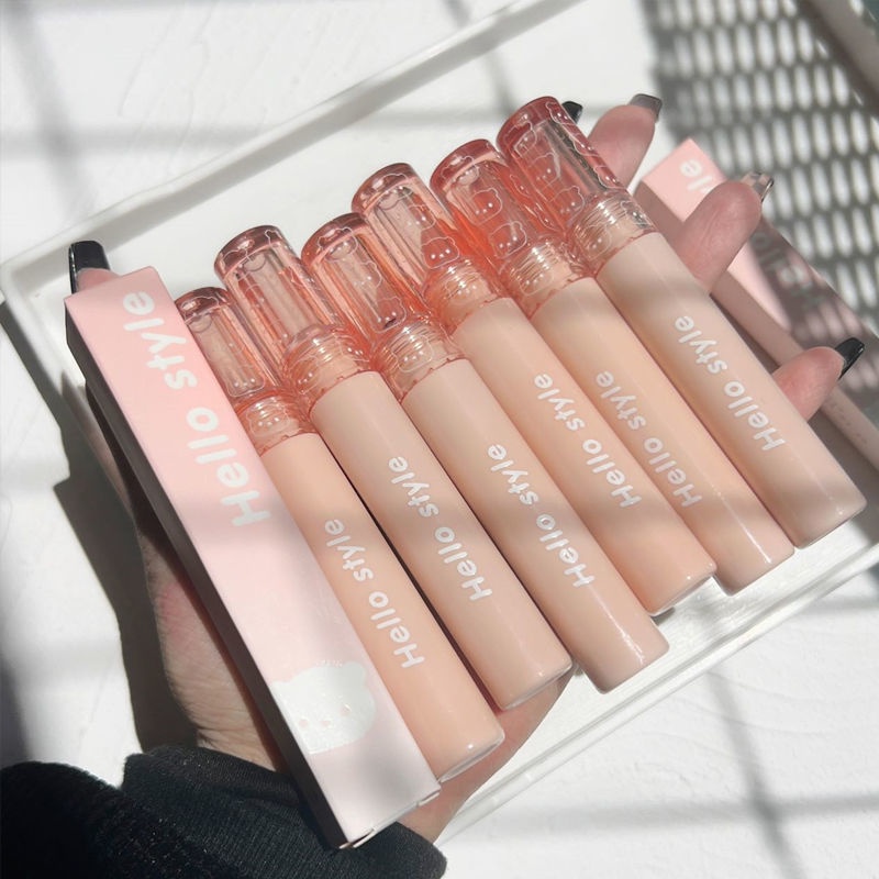 (2021Hàng Mới Về) Son bóng nội địa trung Oulesong Màu Nude Nhạt Mềm Mượt Nuôi Dưỡng Môi Chống Thấm Nước