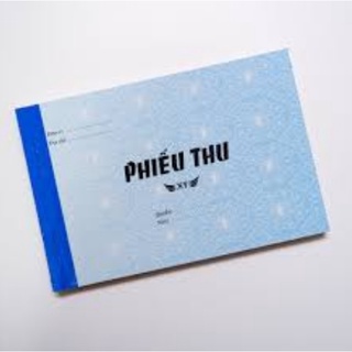 Phiếu thu nhã yến 13 x 20cm 1 liên 2 liên 3 liên có rãnh xé - 1 cuốn