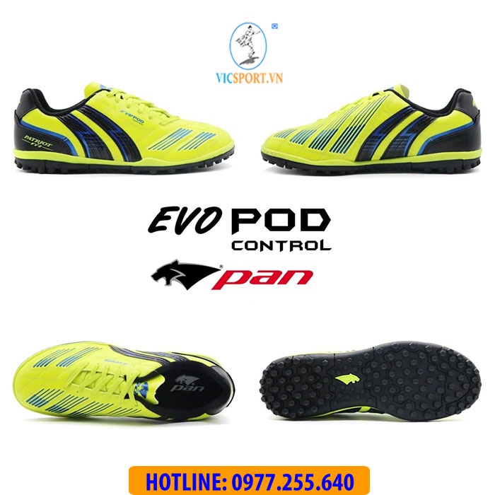 (Tặng Túi Đựng + Vớ) Giày Đá Bóng Pan Thái ĐẾ TF EVO POD CONTROL (Chính Hãng) - Vicsport