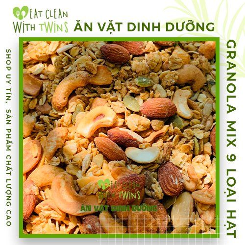 Granola Mix 9 Loại Hạt Không Đường - Ngũ Cốc Giảm Cân Tự Nhiên, Emario Bách Hóa Online, Hộp 250g