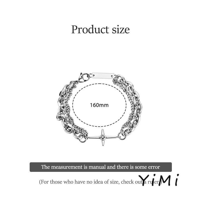 Vòng đeo tay nam nữ Madeline T21 kiểu dáng hip hop phong cách Hàn Quốc