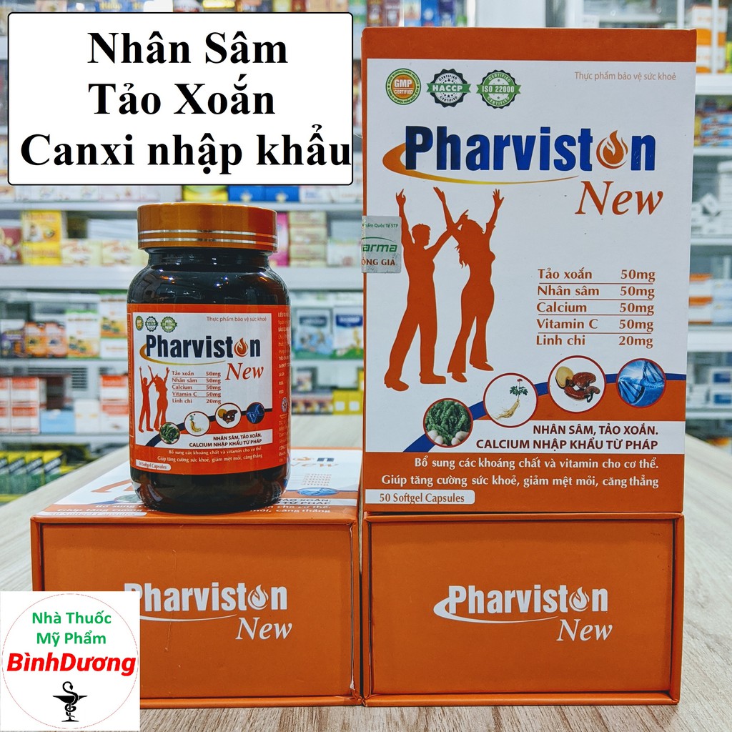 PharViston - Viên uống Tăng Sức Khỏe, Bồi Bổ Cơ Thể - Chiết xuất Nhân Sâm, Linh Chi  [CHÍNH HÃNG] - FreeShip