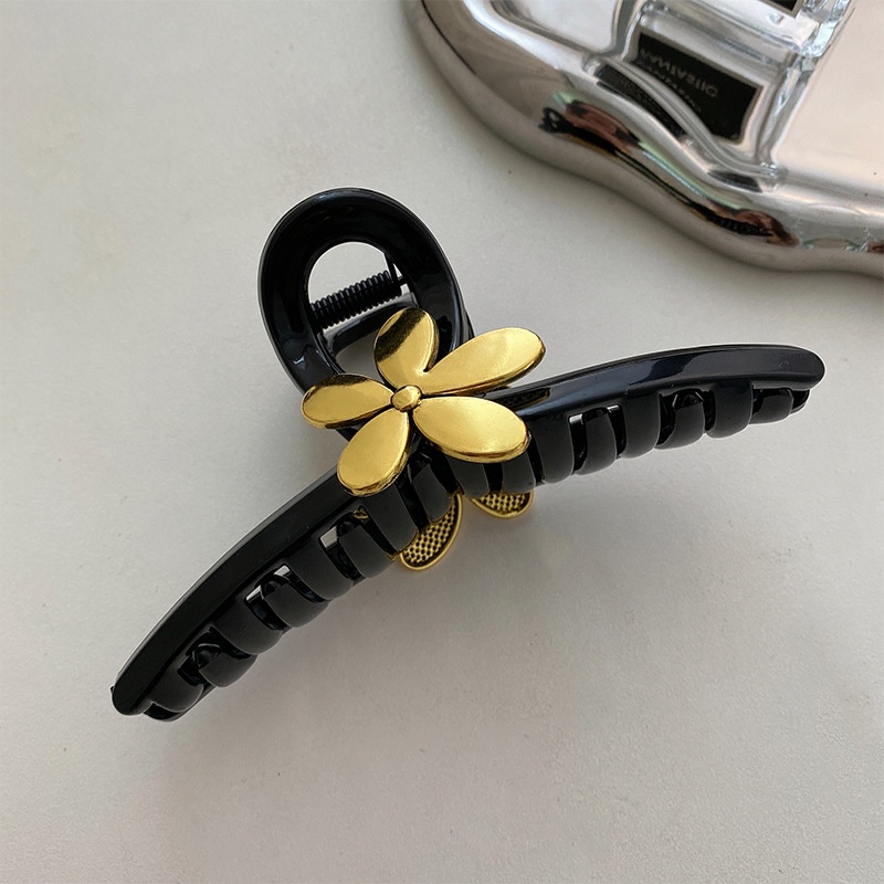 Kẹp Tóc Màu Đen Phong Cách Retro 2022 Chất Lượng Cao