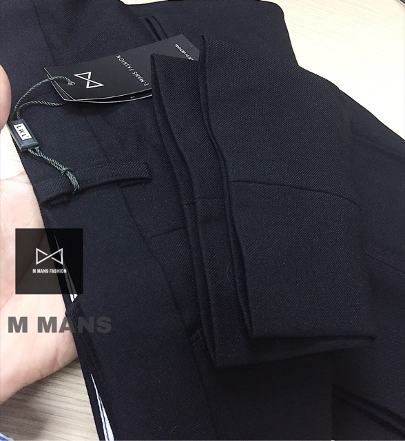 Quần âu nam MMANS đen chất vải 79 xịn, đường may chuẩn, kiểu dáng body hàn quốc | BigBuy360 - bigbuy360.vn