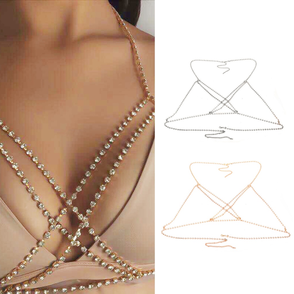 Dây đeo cơ thể đính đá nhân tạo đẹp mắt quyến rũ cho nữ