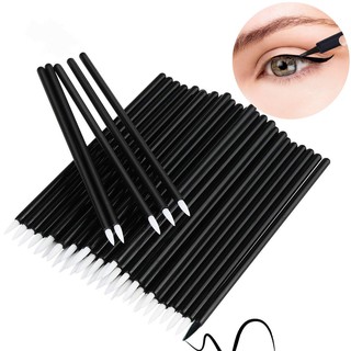 Bộ 50 đầu cọ kẻ mắt dùng một lần đầu nhọn cho trang điểm