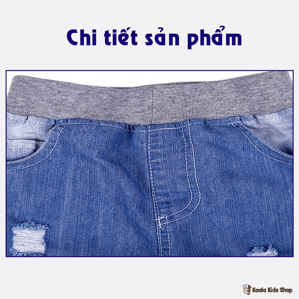 Quần Short Jean bé trai Quần bò đùi co giãn cho trẻ em từ 2-8 tuổi