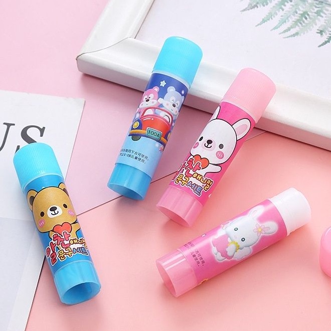 Combo 2 cây hồ khô dán giấy họa tiết dễ thương