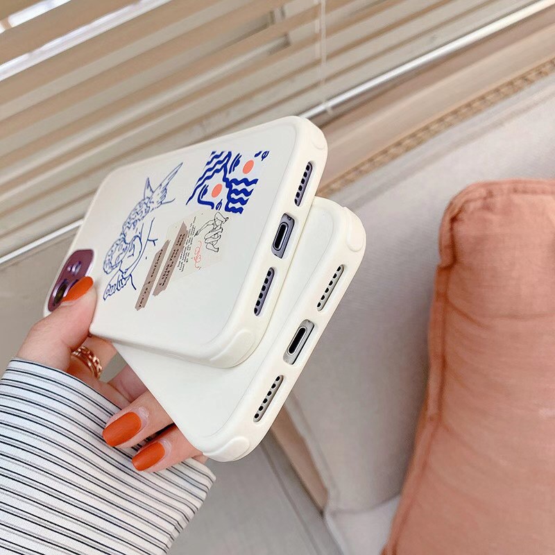 Ốp Lưng Tpu Matte Họa Tiết Thiên Thần Thời Trang Cho Iphone12 / 12pro Max / 12mini / 7plus / Xsmax / 11pro Max / 11 | BigBuy360 - bigbuy360.vn