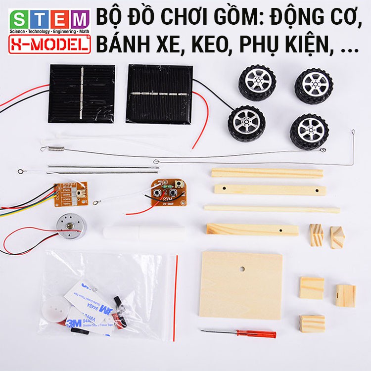 Đồ chơi sáng tạo STEM ôtô năng lượng mặt trời X-MODEL ST65 cho bé, Đồ chơi DIY[ Giáo dục STEM, STEAM]