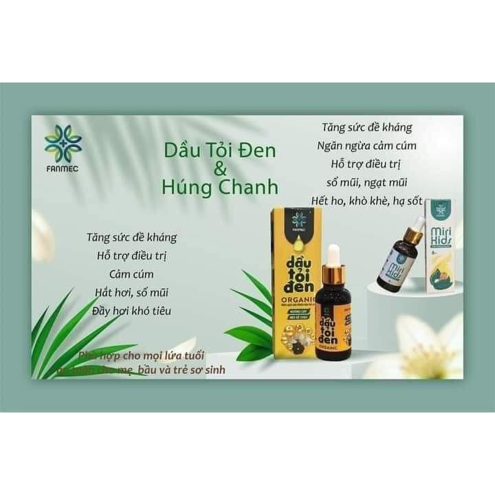 Combo Dầu Tỏi Lên Men & Dầu Húng Chanh - 30ml (Tặng 1 Hộp Khẩu Trang Cho Bé)