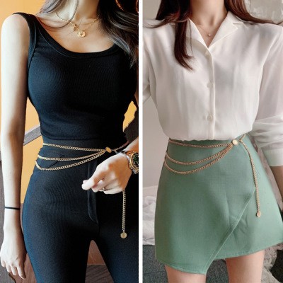 Dây lưng đeo đầm, chân váy, quần jean 3 sơi sang trọng (chain eo) BELT01