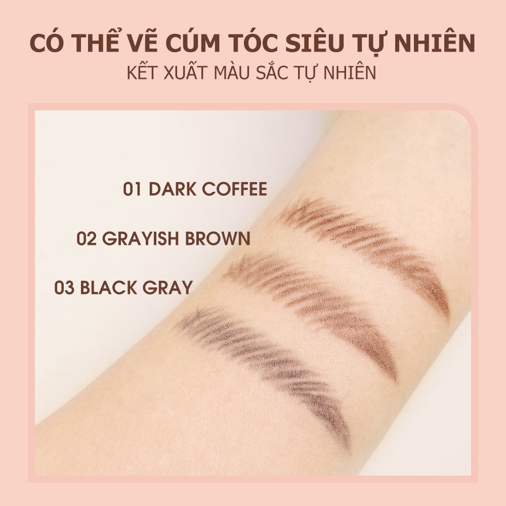 O.TWO.O Eyebrow Makeup Set 4pcs Eyebrow Pencil+ Tinted Eyebrow Gel+ Eyebrow TrimmerX2 Cosmetics Kit 77g